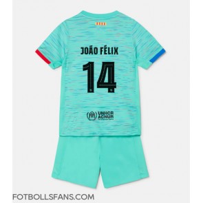 Barcelona Joao Felix #14 Replika Tredje Tröja Barn 2023-24 Kortärmad (+ Korta byxor)